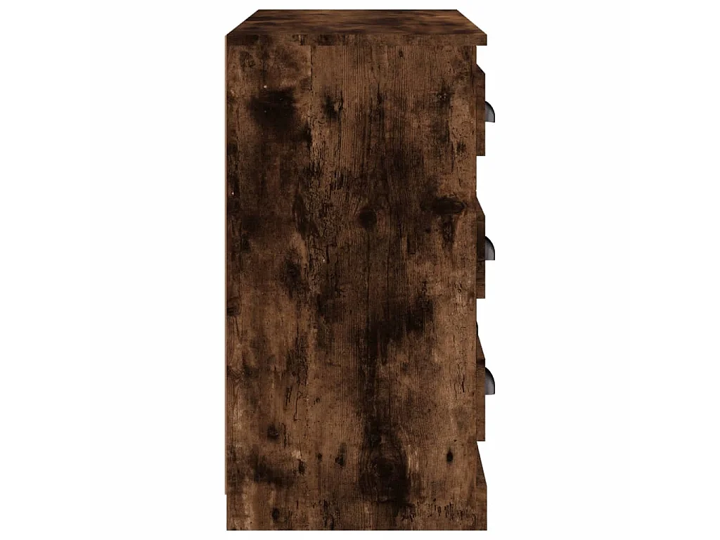 Buffet chêne fumé 70x35,5x67,5 cm bois d'ingénierie