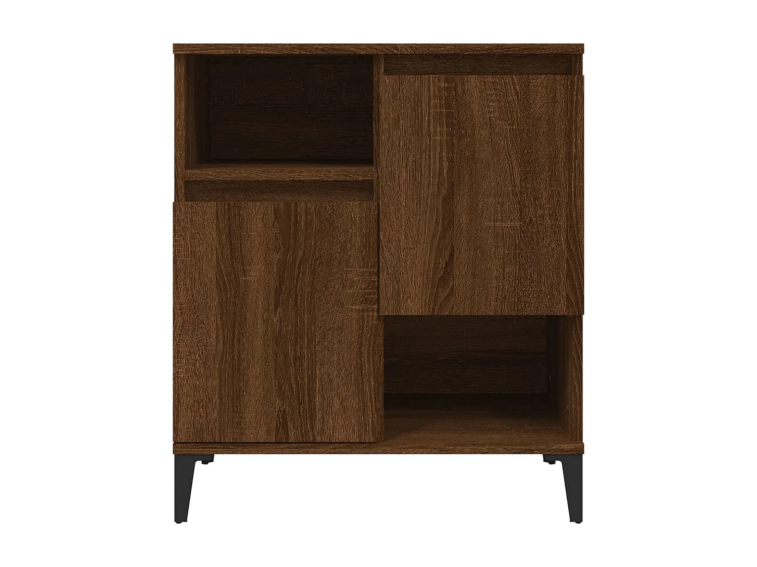 Credenza Rovere Marrone 60x35x70 cm in Legno Multistrato