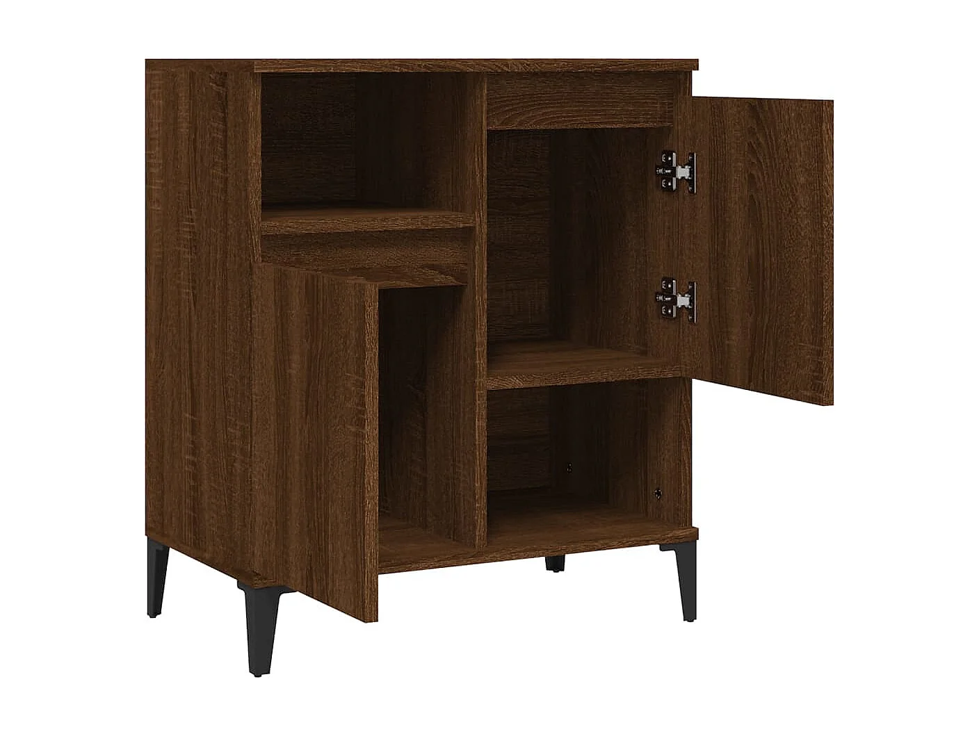Credenza Rovere Marrone 60x35x70 cm in Legno Multistrato
