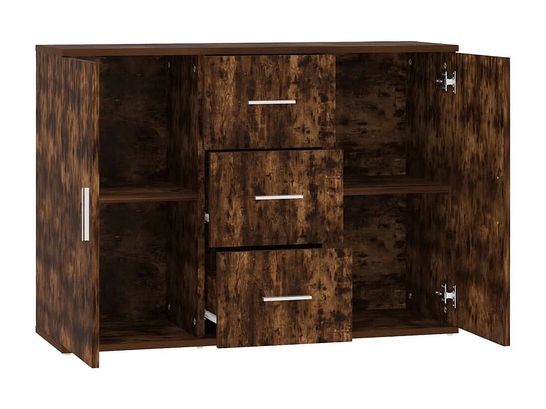 Buffet Chêne fumé 91x29,5x65 cm Bois d'ingénierie