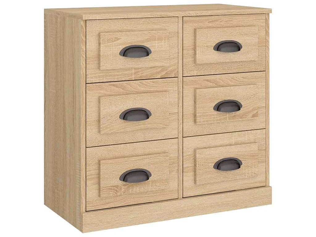 Dressoir 70x35,5x67,5 cm bewerkt hout sonoma eikenkleurig
