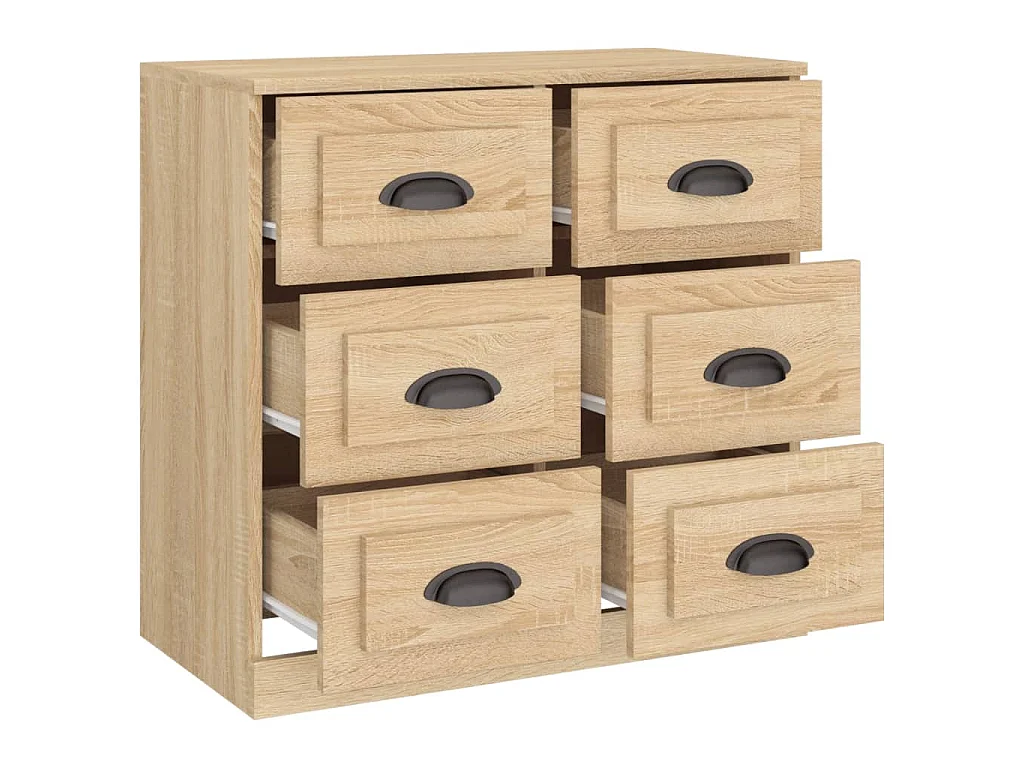 Dressoir 70x35,5x67,5 cm bewerkt hout sonoma eikenkleurig