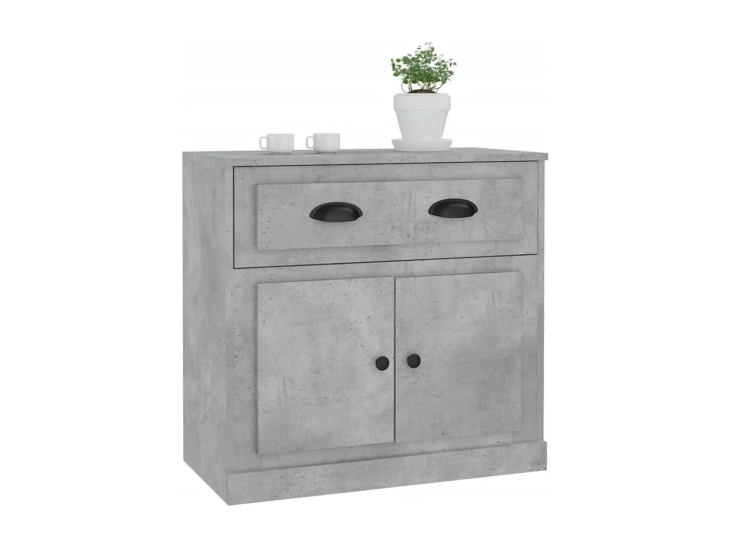 Buffet gris béton 70x35,5x67,5 cm bois d'ingénierie