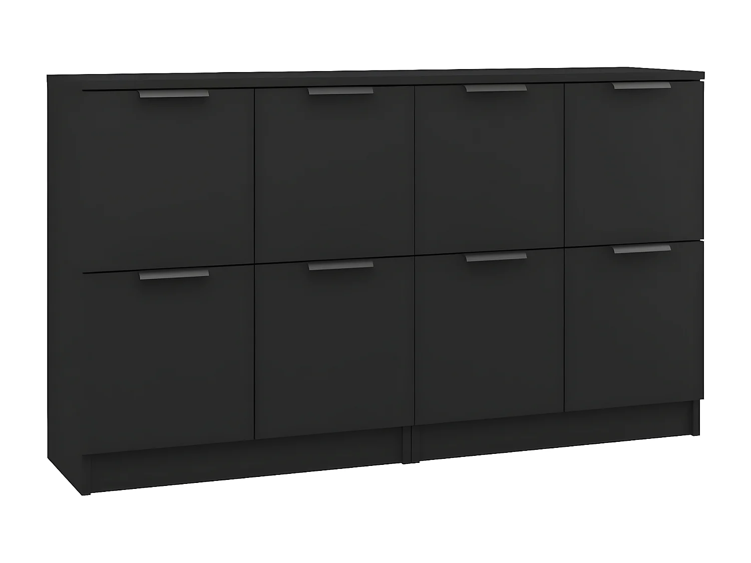 Sideboards 2 Stk. Schwarz 60x30x70 cm Holzwerkstoff