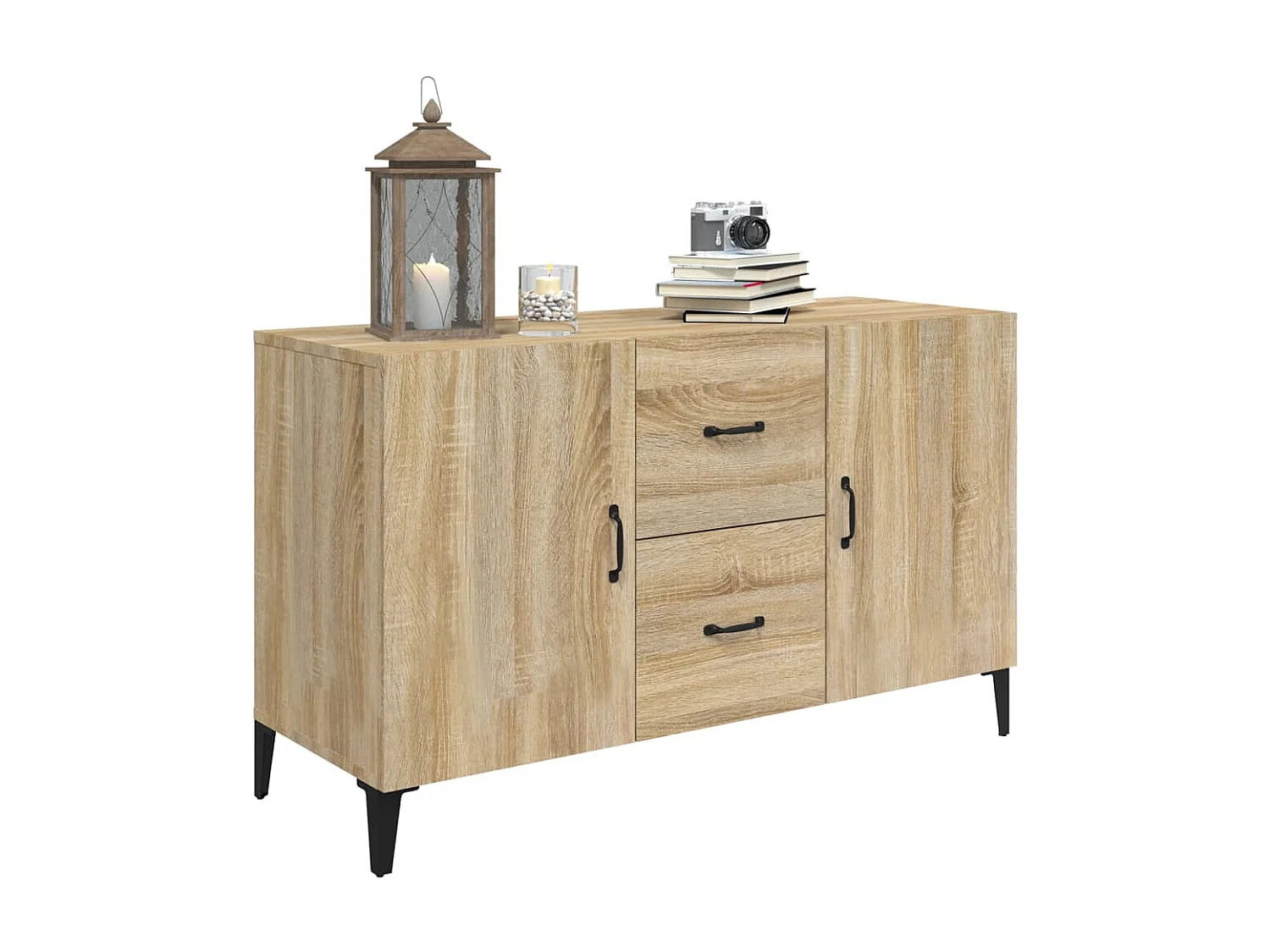 Aparador de madera de ingeniería roble Sonoma 100x36x60 cm