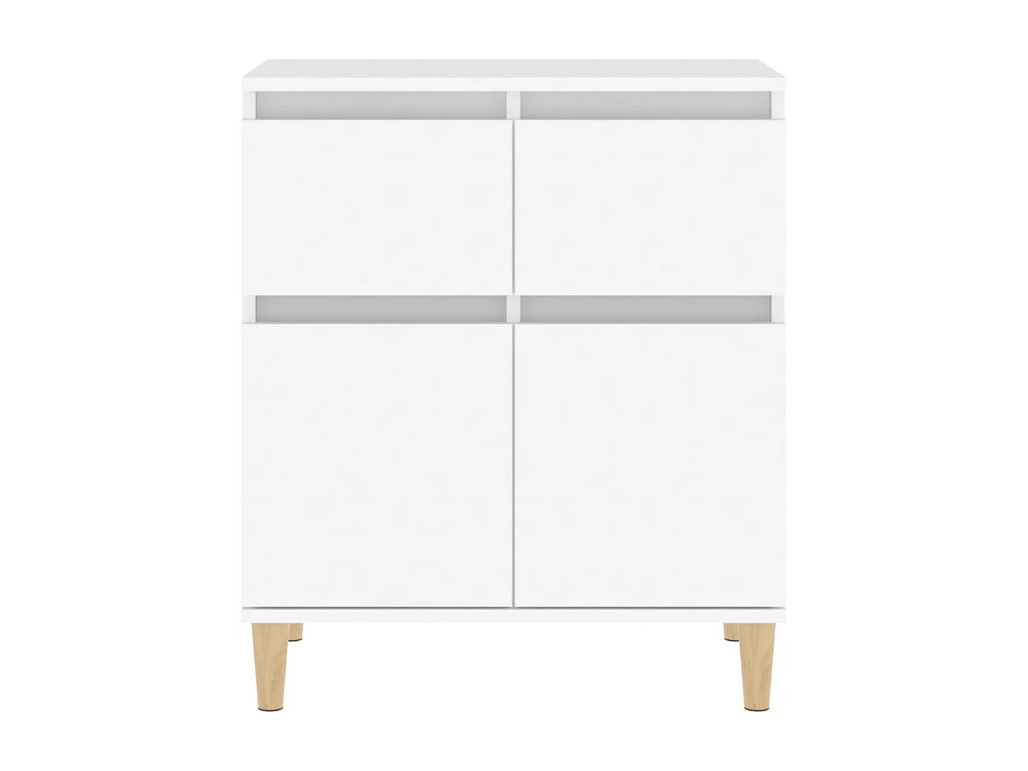 Aparador de madera contrachapada blanco 60x35x70 cm