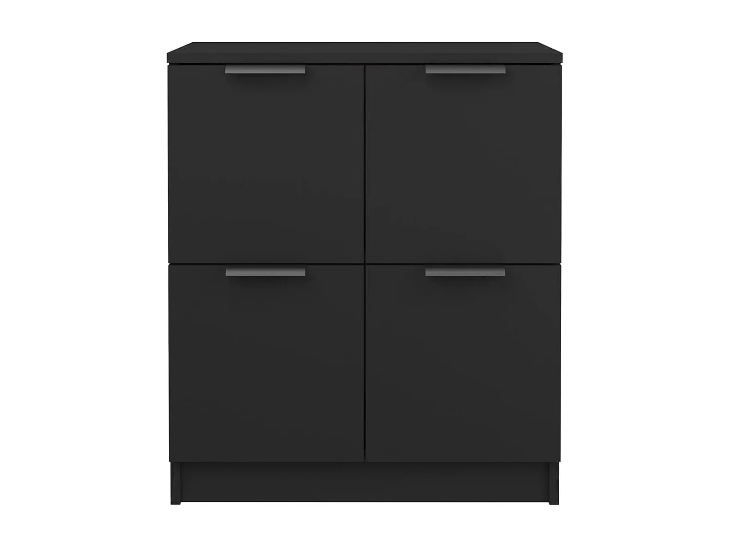 Buffet noir 60x30x70 cm bois d'ingénierie