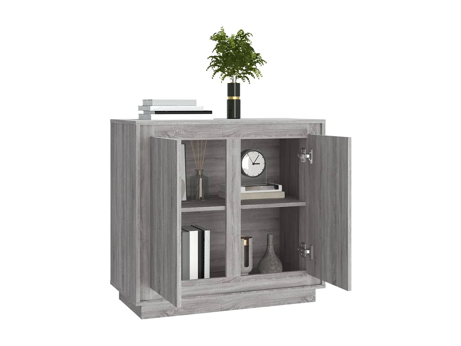 Sideboard Grau Sonoma 80x34x75 cm Holzwerkstoff