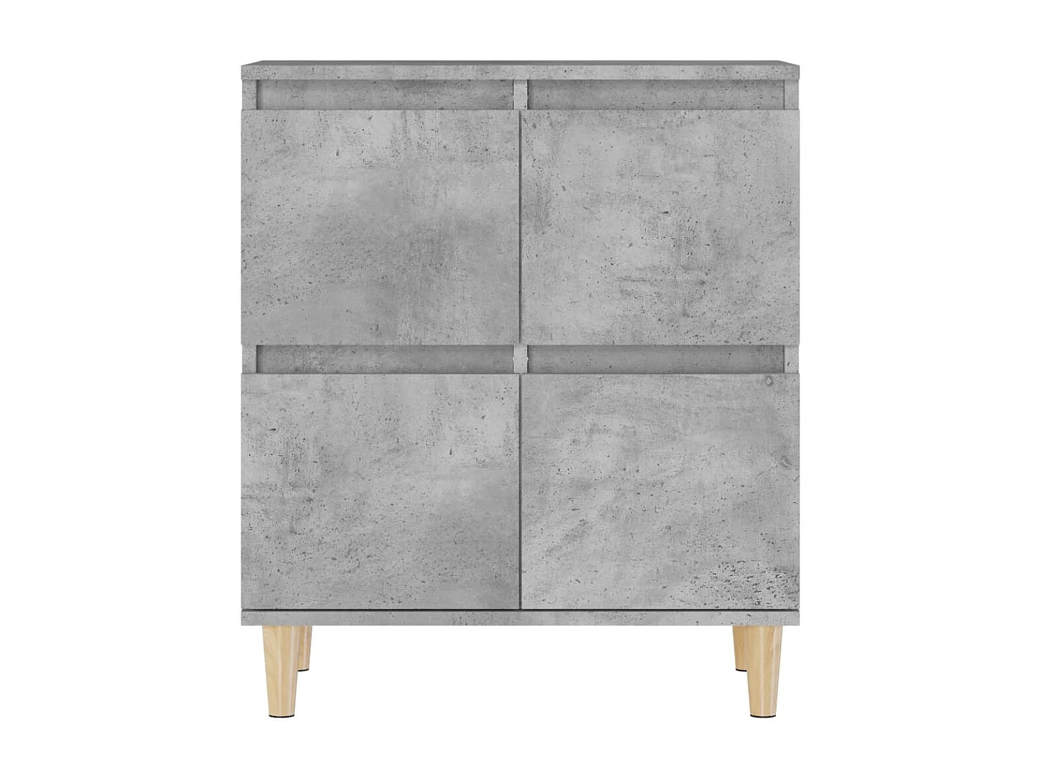 Aparador de madera contrachapada gris hormigón 60x35x70 cm