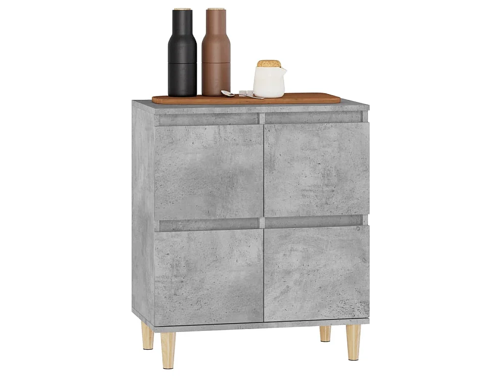 Dressoir 60x35x70 cm bewerkt hout betongrijs