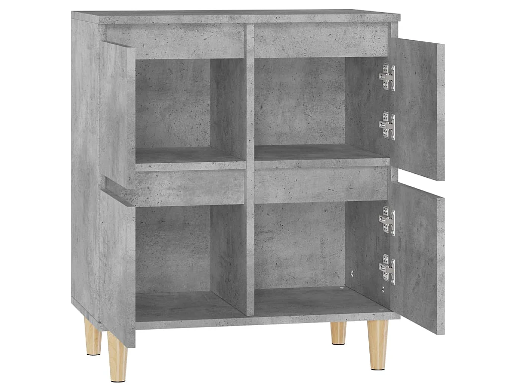 Dressoir 60x35x70 cm bewerkt hout betongrijs