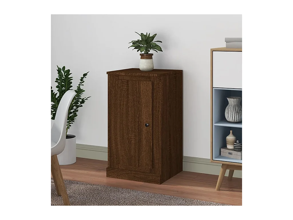 Buffet chêne marron 37,5x35,5x67,5 cm bois d'ingénierie