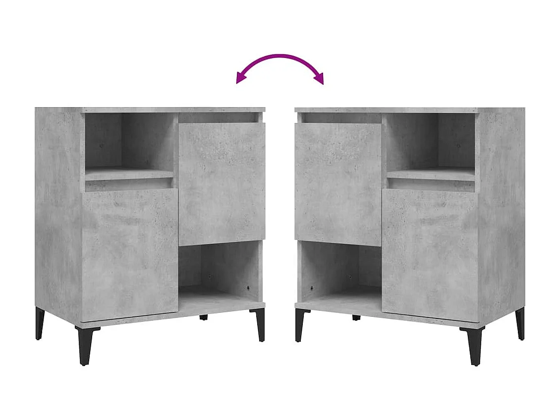 Sideboard Betongrau 60x35x70 cm Holzwerkstoff