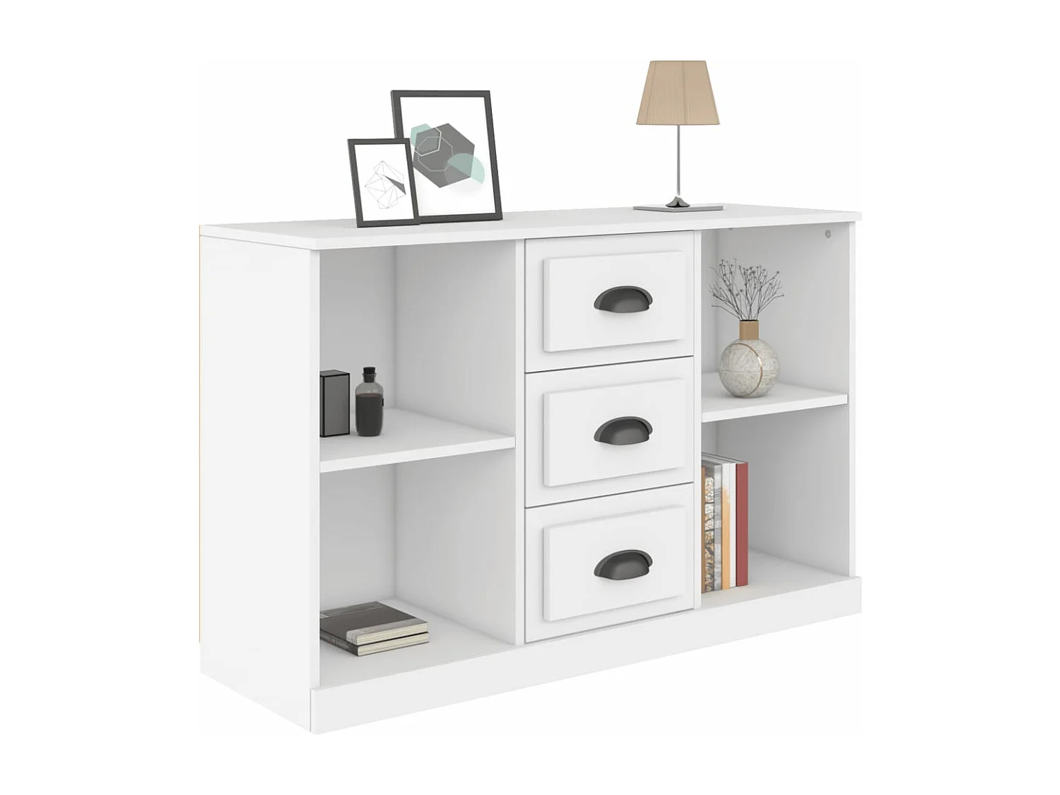 Buffet blanc 104,5x35,5x67,5 cm bois d'ingénierie