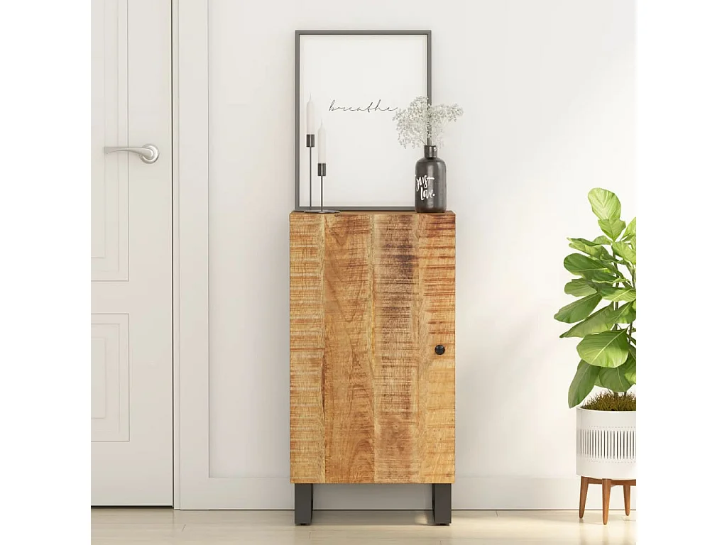 Buffet avec porte 40x31x75 cm bois massif de manguier