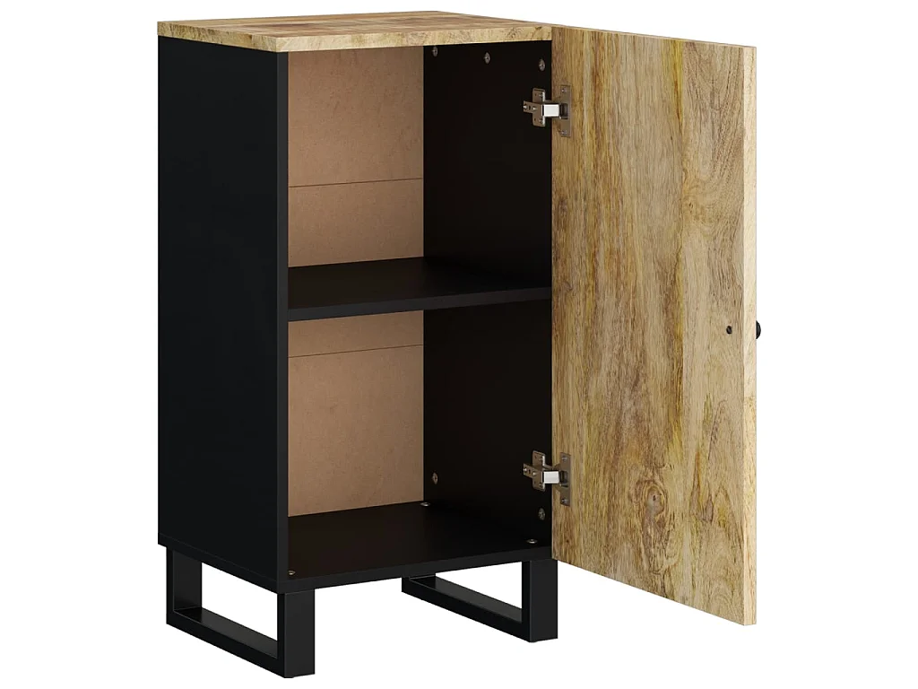 Buffet avec porte 40x31x75 cm bois massif de manguier