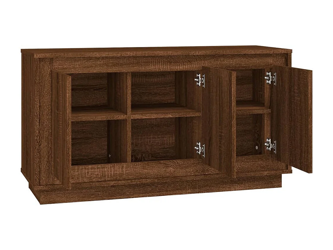 Buffet chêne marron 102x35x55 cm bois d'ingénierie
