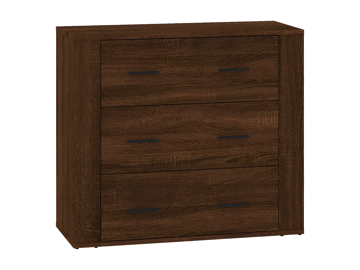 Buffets 3 pcs Chêne marron Bois d'ingénierie