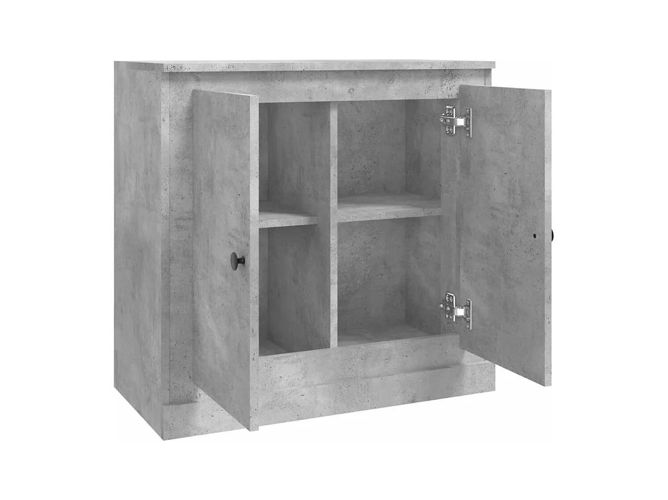 Aparador de madera contrachapada gris hormigón 70x35,5x67,5 cm