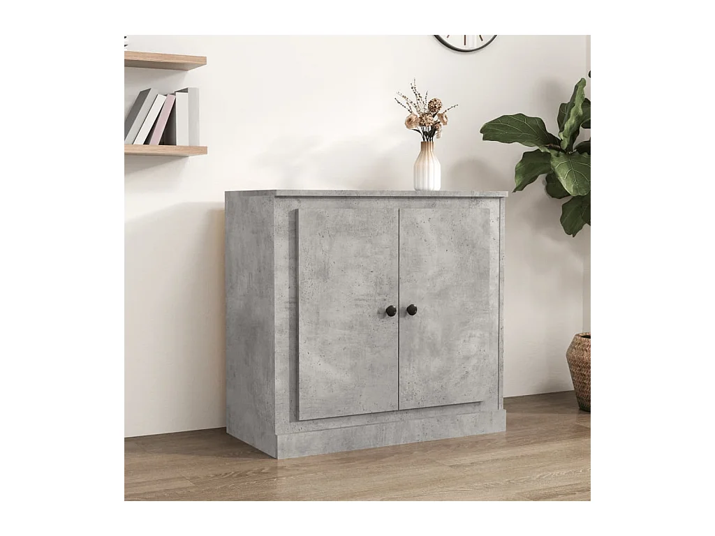 Buffet gris béton 70x35,5x67,5 cm bois d'ingénierie