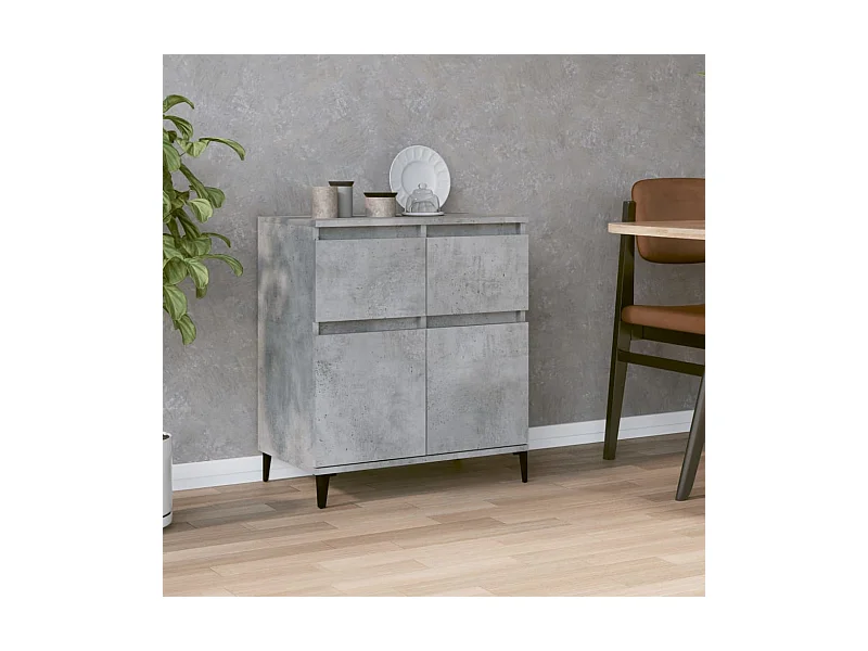 Buffet Gris béton 60x35x70 cm Bois d'ingénierie
