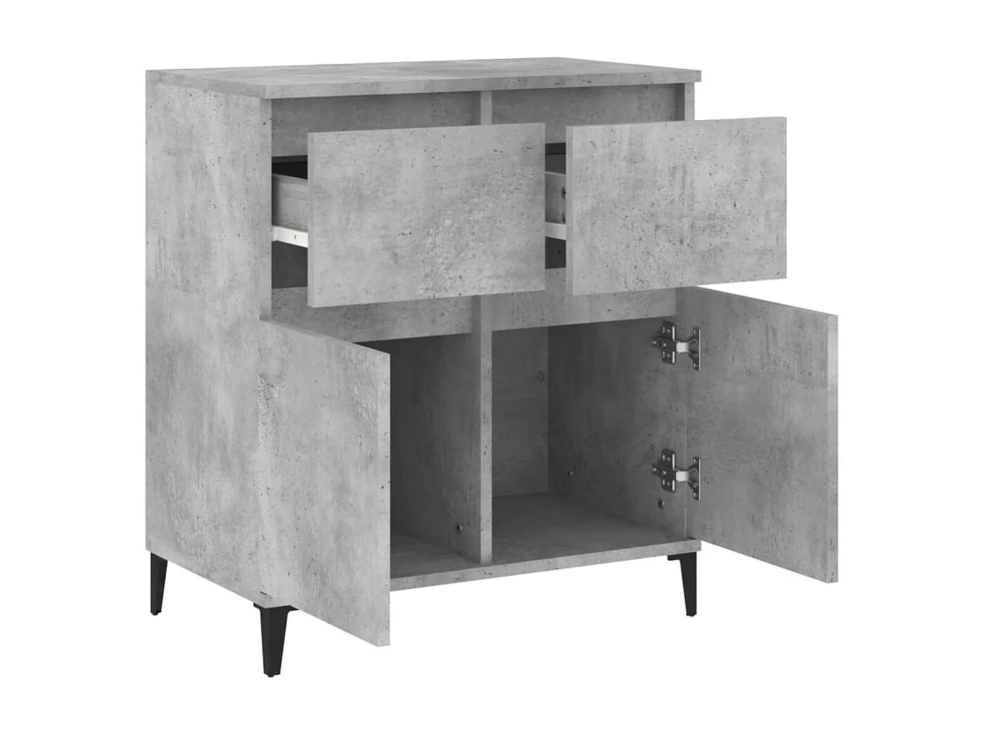 Buffet Gris béton 60x35x70 cm Bois d'ingénierie