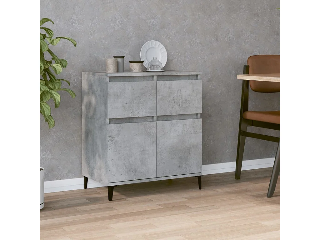 Buffet Gris béton 60x35x70 cm Bois d'ingénierie