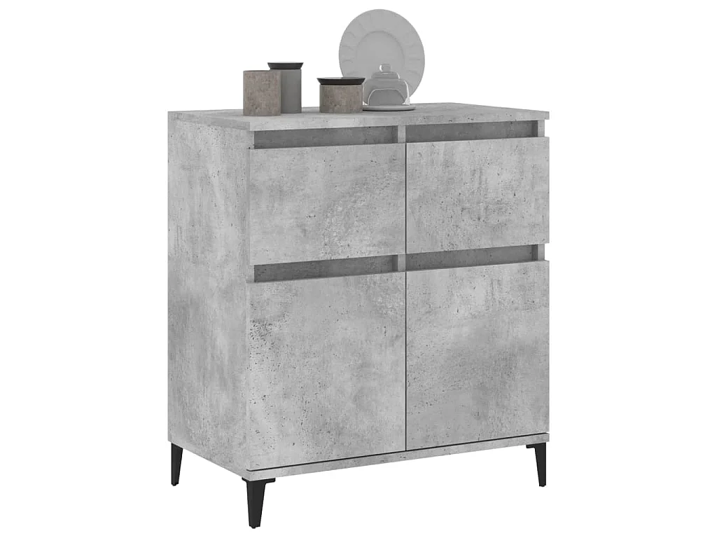 Buffet Gris béton 60x35x70 cm Bois d'ingénierie
