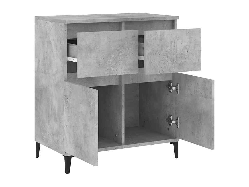 Buffet Gris béton 60x35x70 cm Bois d'ingénierie