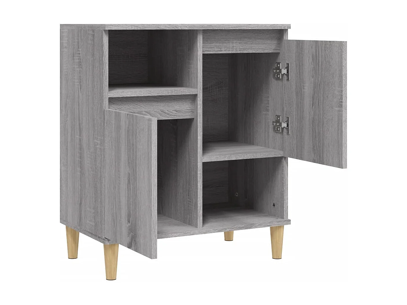 Dressoir 60x35x70 cm bewerkt hout grijs sonoma eikenkleurig