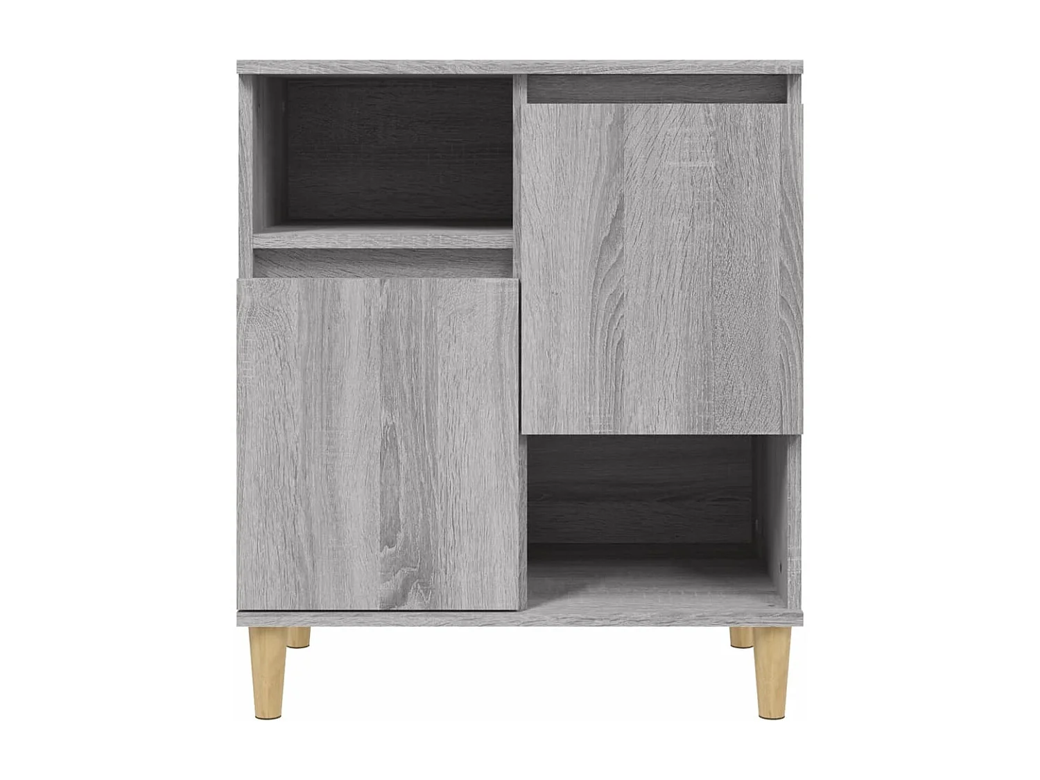 Dressoir 60x35x70 cm bewerkt hout grijs sonoma eikenkleurig