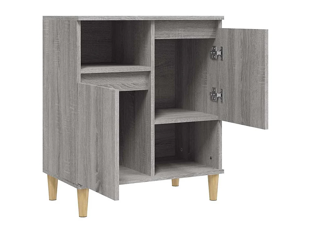 Dressoir 60x35x70 cm bewerkt hout grijs sonoma eikenkleurig