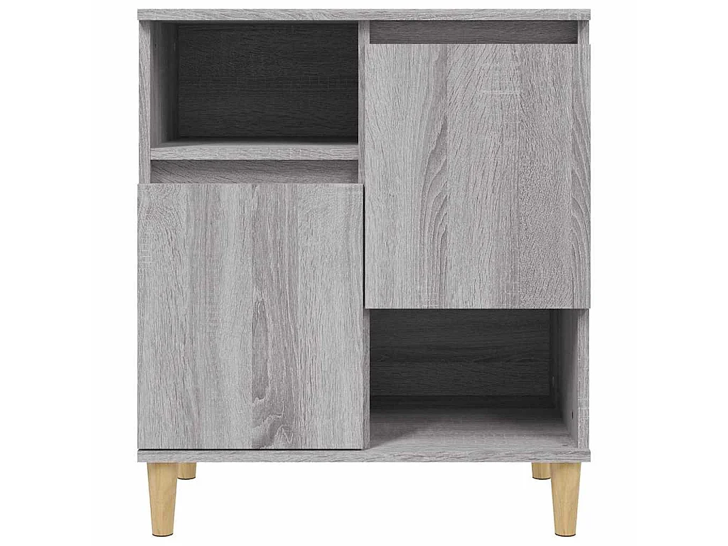 Dressoir 60x35x70 cm bewerkt hout grijs sonoma eikenkleurig
