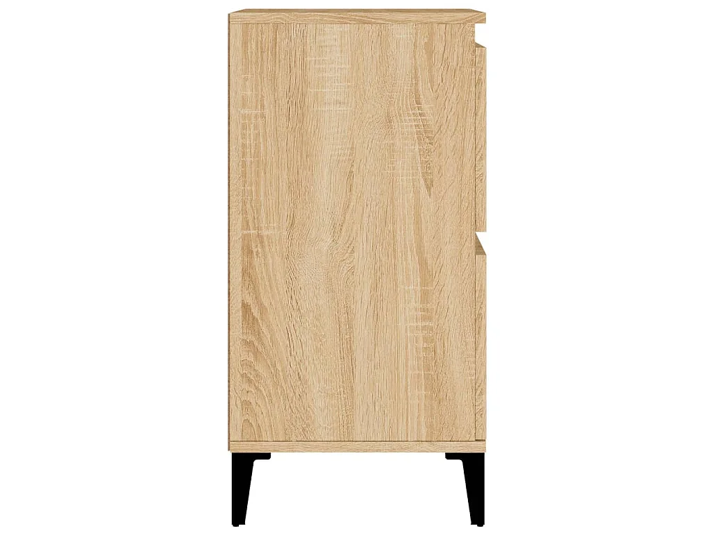 Buffets 2 pcs chêne sonoma 60x35x70 cm bois d'ingénierie