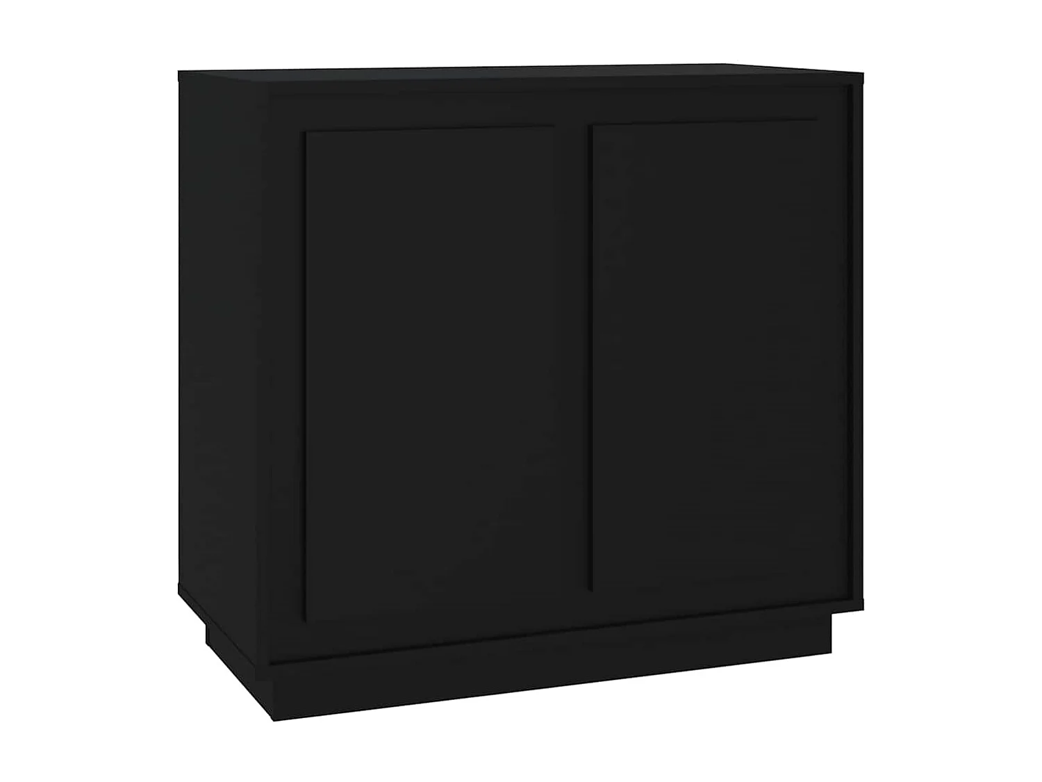 Buffet noir 80x34x75 cm bois d'ingénierie