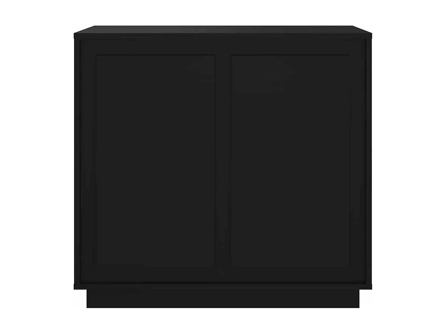 Buffet noir 80x34x75 cm bois d'ingénierie