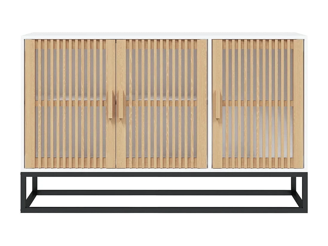 Dressoir 105x30x65 cm bewerkt hout wit