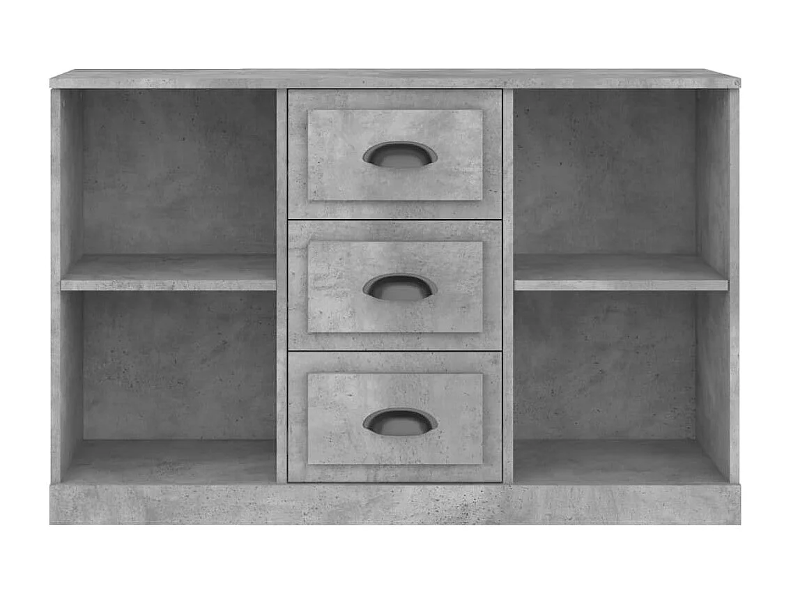 Buffet gris béton 104,5x35,5x67,5 cm bois d'ingénierie