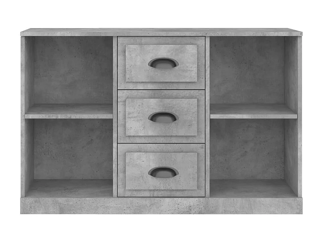 Buffet gris béton 104,5x35,5x67,5 cm bois d'ingénierie