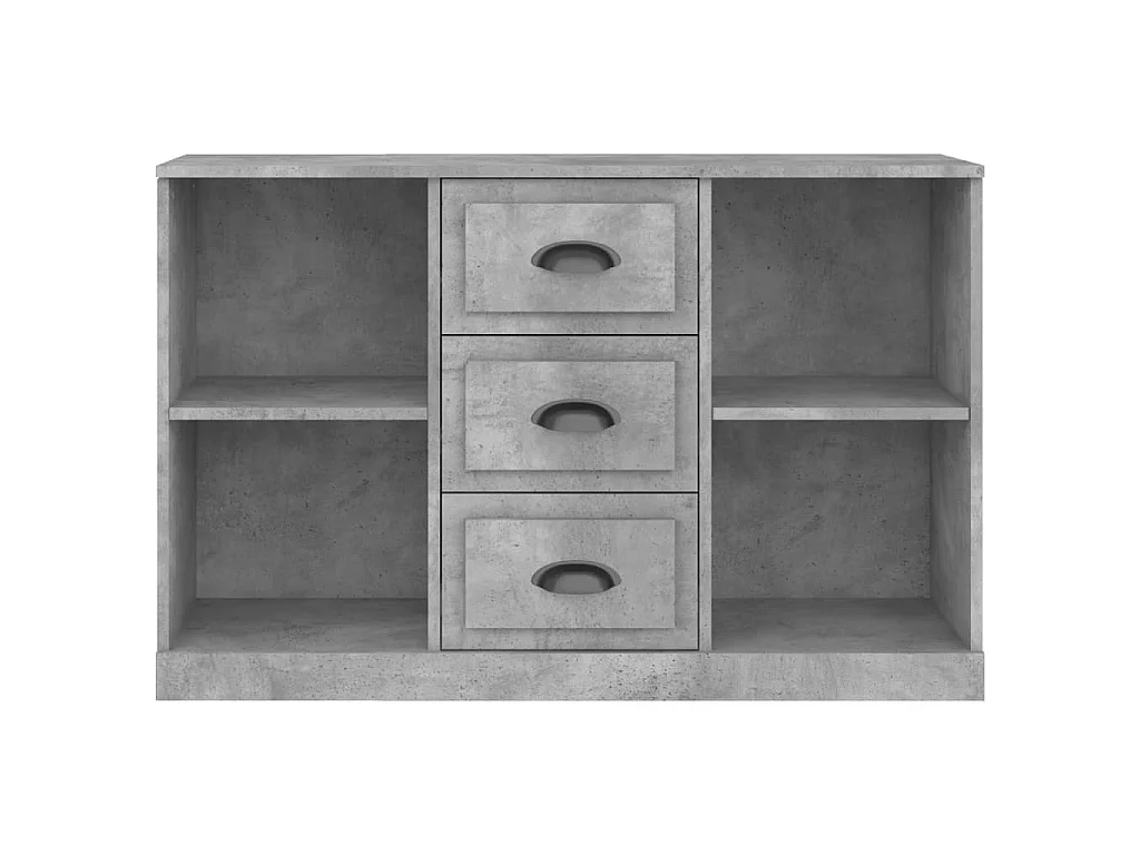 Buffet gris béton 104,5x35,5x67,5 cm bois d'ingénierie