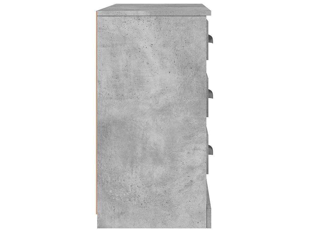 Buffet gris béton 104,5x35,5x67,5 cm bois d'ingénierie