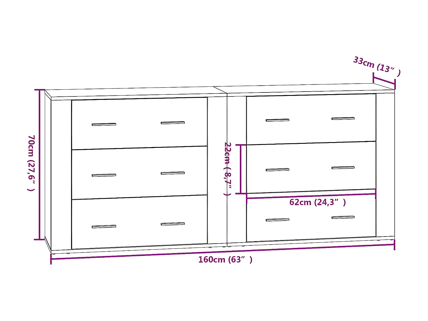 Buffets 2 pcs sonoma gris bois d'ingénierie