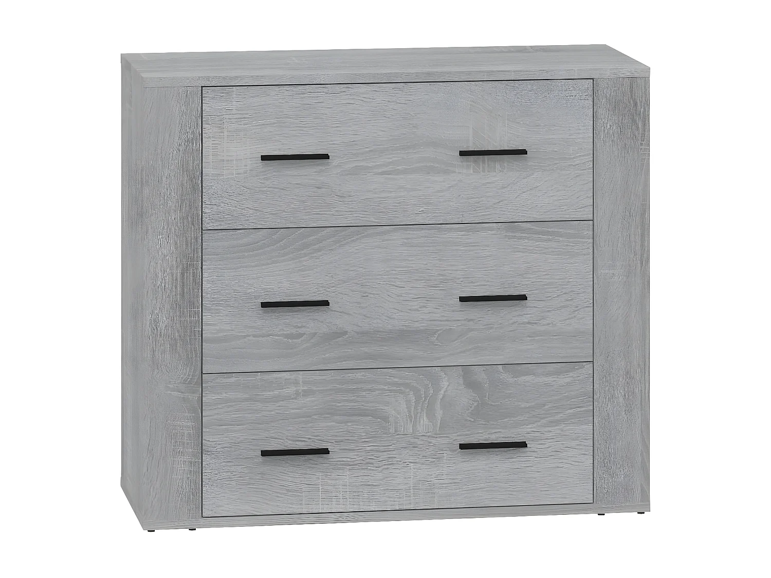 Aparadores 2 piezas madera contrachapada gris Sonoma