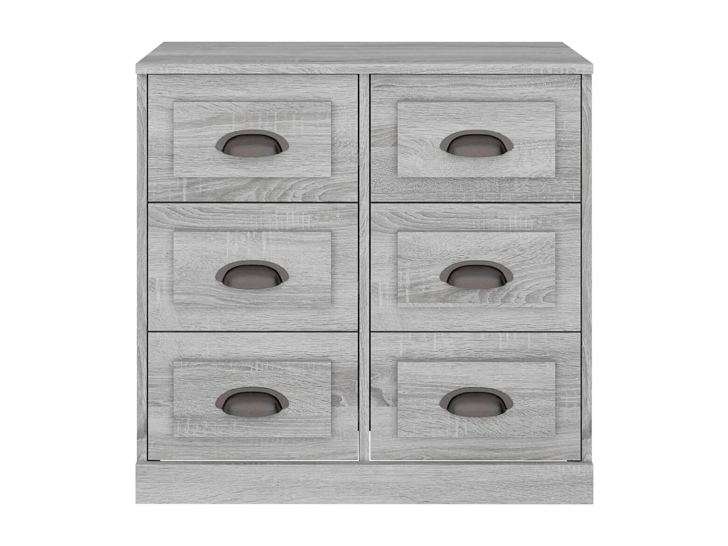 Aparador de madera contrachapada gris Sonoma 70x35,5x67,5 cm