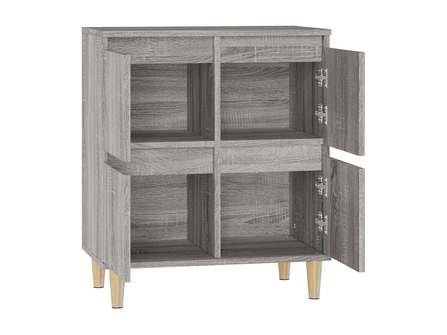 Aparador de madera contrachapada gris Sonoma 60x35x70 cm