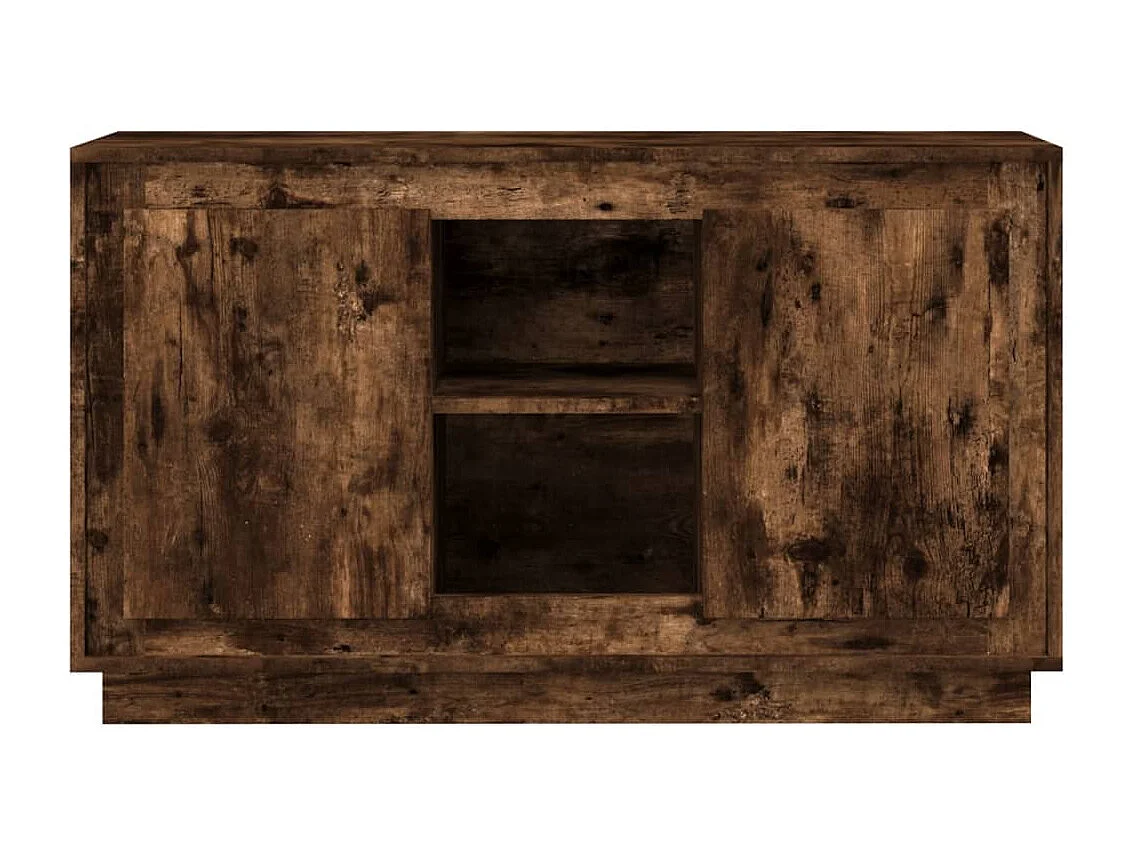 Aparador madera contrachapada color roble ahumado 102x35x60 cm