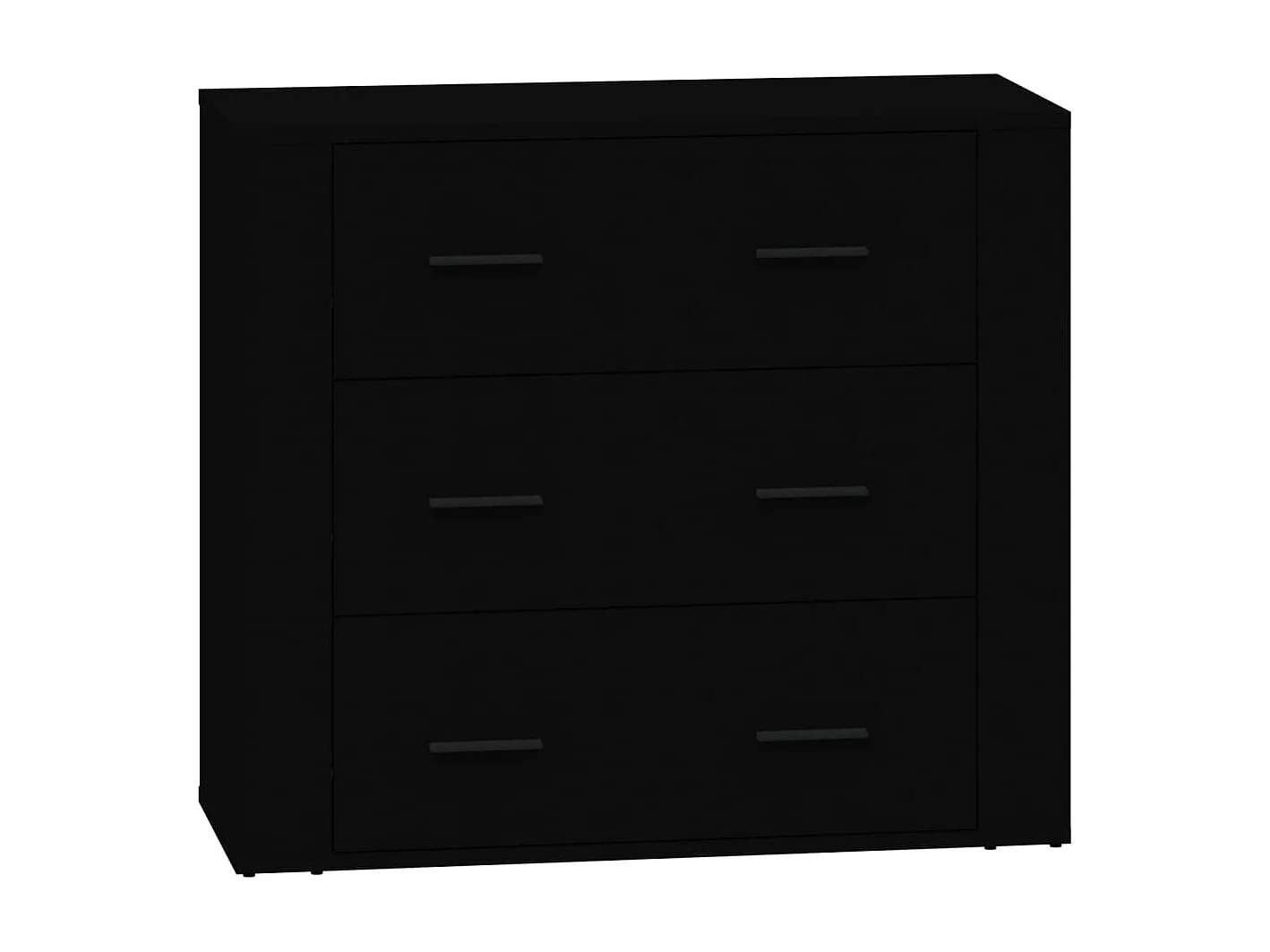 Aparadores 2 pcs derivados de madeira preto