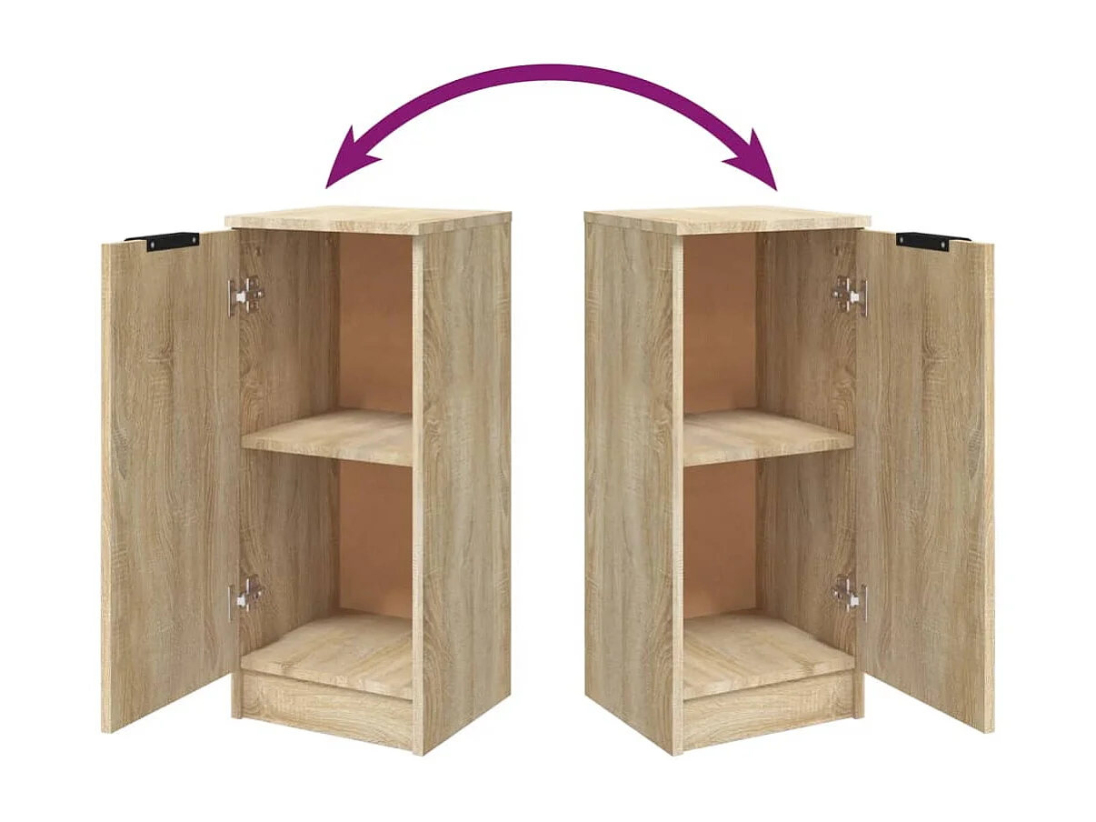 Aparador de madera contrachapada roble Sonoma 30x30x70 cm