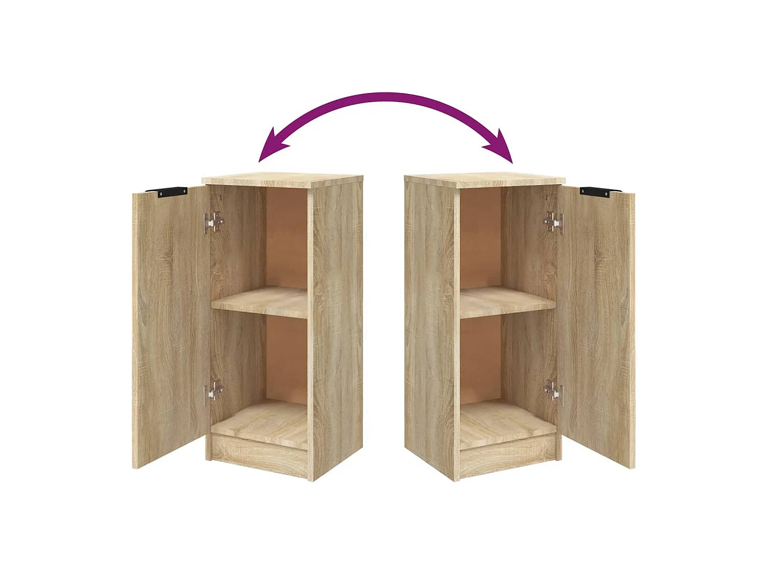 Aparador de madera contrachapada roble Sonoma 30x30x70 cm