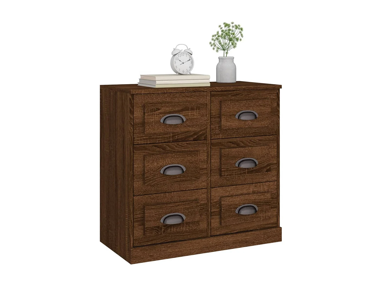 Credenza Rovere Marrone 70x35,5x67,5 cm in Legno Multistrato